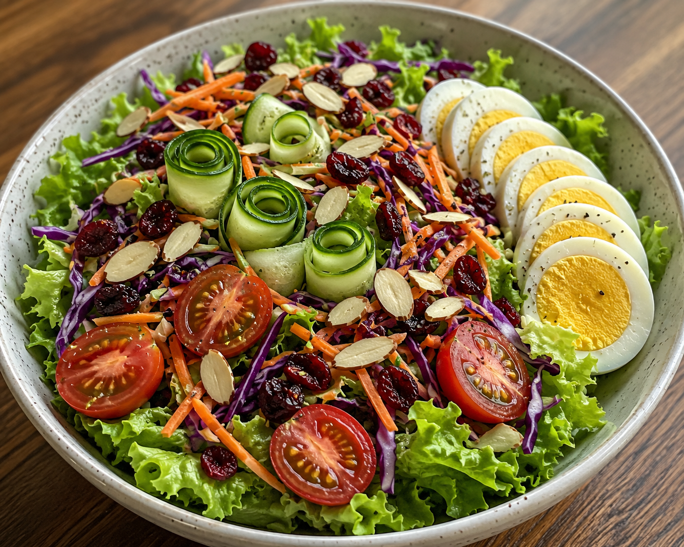Salad with cranberry & almond