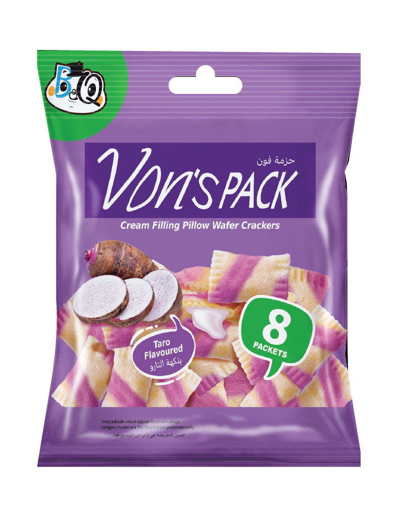 Von's Pack Wafer Taro Flavor (8 sachets)